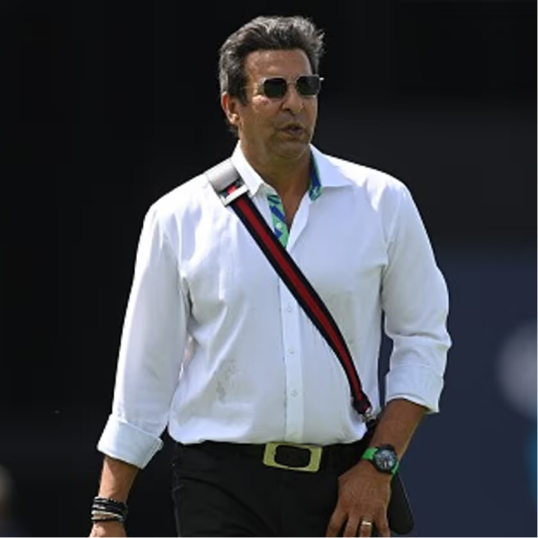 Wasim Akram at a cricket match